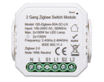 Akubela QS-Zigbee-S04-2C-LN – 2 Gang ZigBee Switch Module-EU, ZigBee 3.0, 1150W Load, Smart Retrofit Design