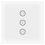 Akubela SM-SW101-CZ – Curtain Control Panel, ZigBee Touch Switch, Glass Panel Design, Smart Curtain Control