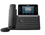 هاتف Yealink SIP-T74W الذكي للأعمال عبر بروتوكول الإنترنت - شاشة ملونة 4.3 بوصة، Wi-Fi 6، بلوتوث 5.0، 16 حساب SIP، PoE، صوت عالي الدقة