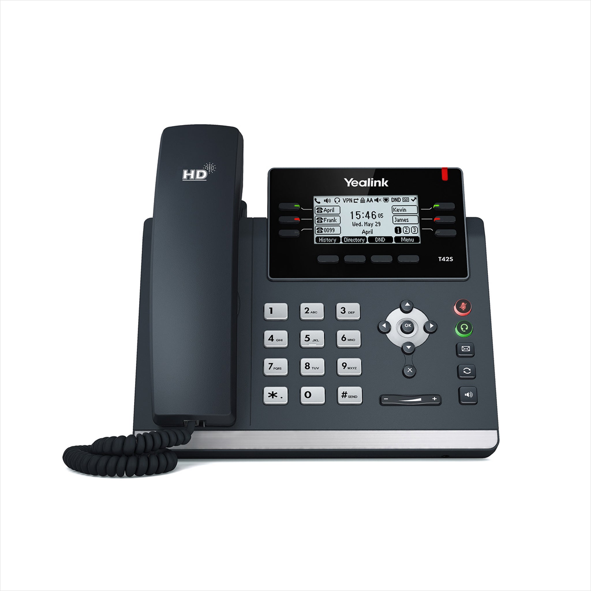 Yealink SIP-T42S Elegant IP Phone,12 SIP Lines, Gigabit | AL-VoIP Store