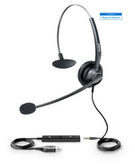Yealink UH33 - Yealink Wired USB Headset UH33, Noise Cancelling Microphone, Certified for Microsoft Teams, USB 2.0 controller, 3.5mm jack