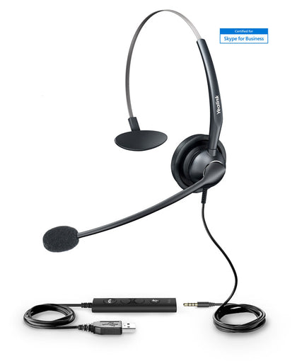 Yealink UH33 - Wired USB Teams Headset UH33, 3.5m jack | AL-VoIP Store