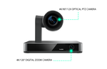 Yealink UVC86 - Yealink Dual eye 4K intelligent PTZ tracking camera UVC86, PTZ camera with 90° and panoramic lens with 120°, 12x Optical Zoom, 4K Video