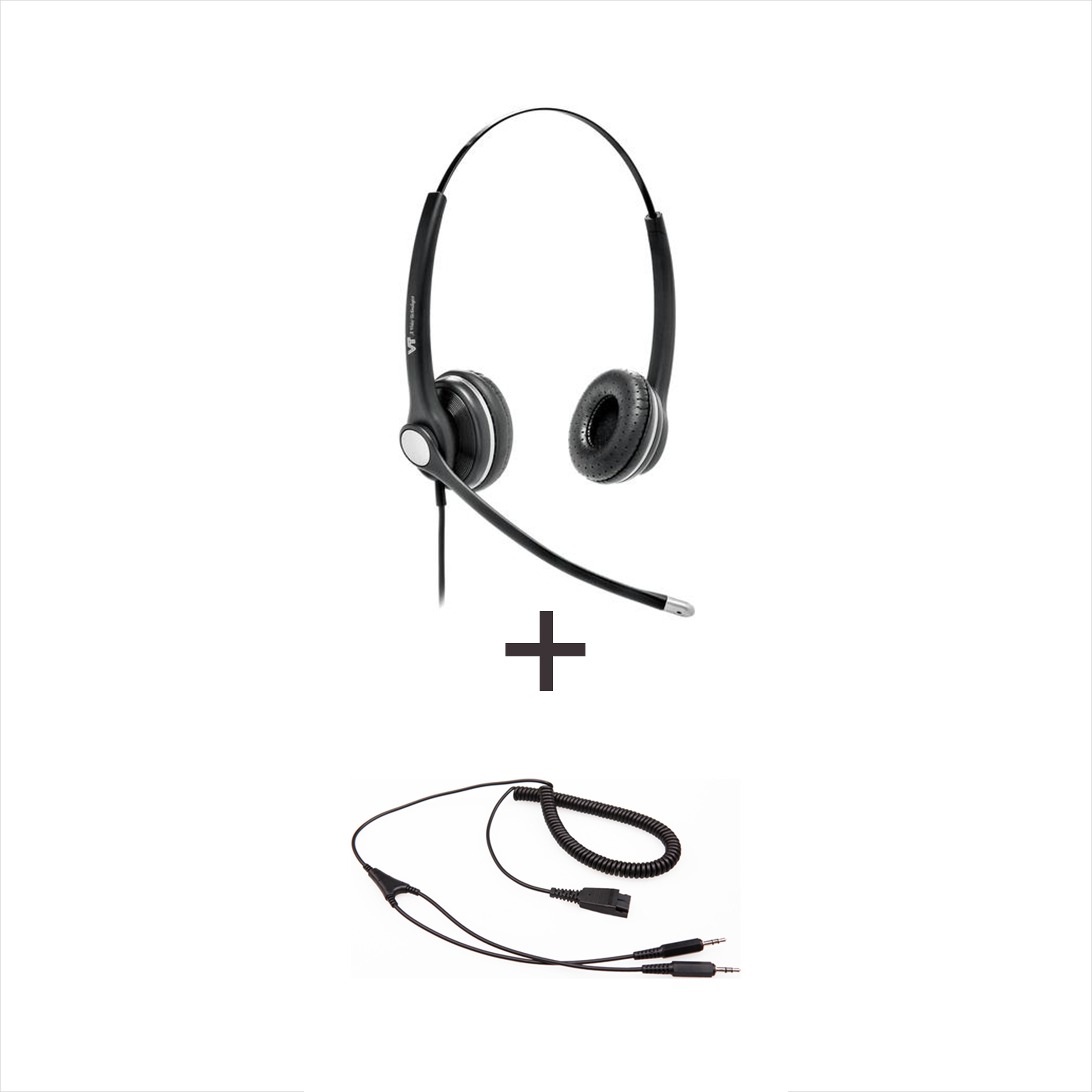 VT8000 Headset - VBeT Wired headset VT8000 Duo UNC | AL-VoIP Store+ Qd- 2*3.5Mm Pc Plug - Headsets