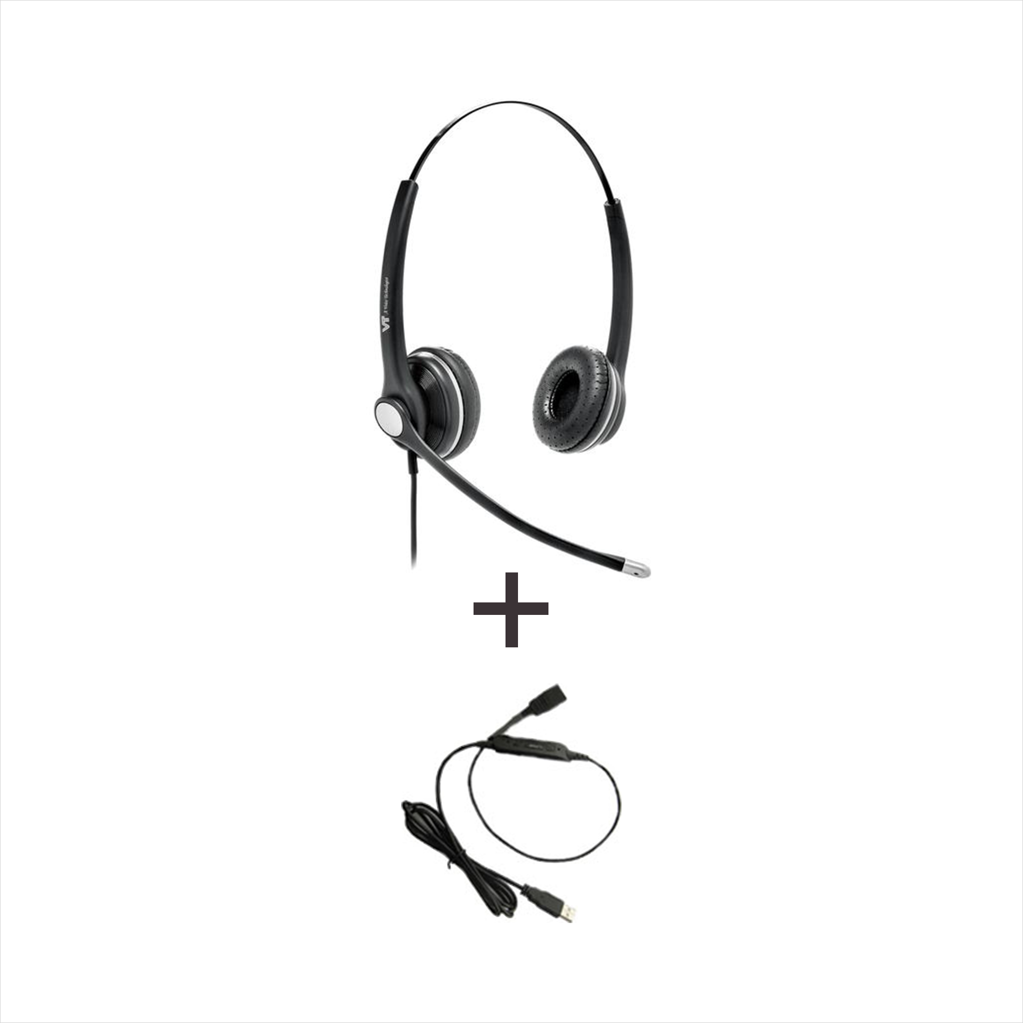 VT8000 Headset - VBeT Wired headset VT8000 Duo UNC | AL-VoIP Store+ Qd-Usb Plug(03) - Headsets